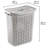 Sterilite Weave Laundry Hamper, Lid, Decorative Pattern with Handles, Carry Clothes to Laundry Room