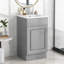 Meuble-lavabo 18 po avec lavabo, meuble-lavabo avec tablette de porte et tablette réglable, gris-1225908315