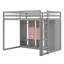 Lit mezzanine en bois avec garde-robe, tablettes et armoire-538640995-538641021
