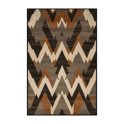 Machine Washable Persian Brown Area Rug