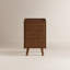 Table de chevet Annie Oliver en bois massif avec 2 tiroirs, style Mid-Century Modern-574611330-571783651
