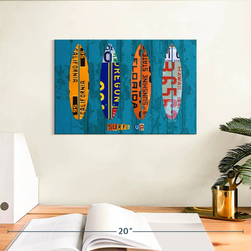 Plaques de licence Senne Surf, H 8 po x l 12 po