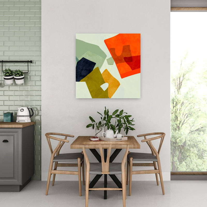 Art contemporain, art contemporain abstrait, H 32 po x l 32 po
