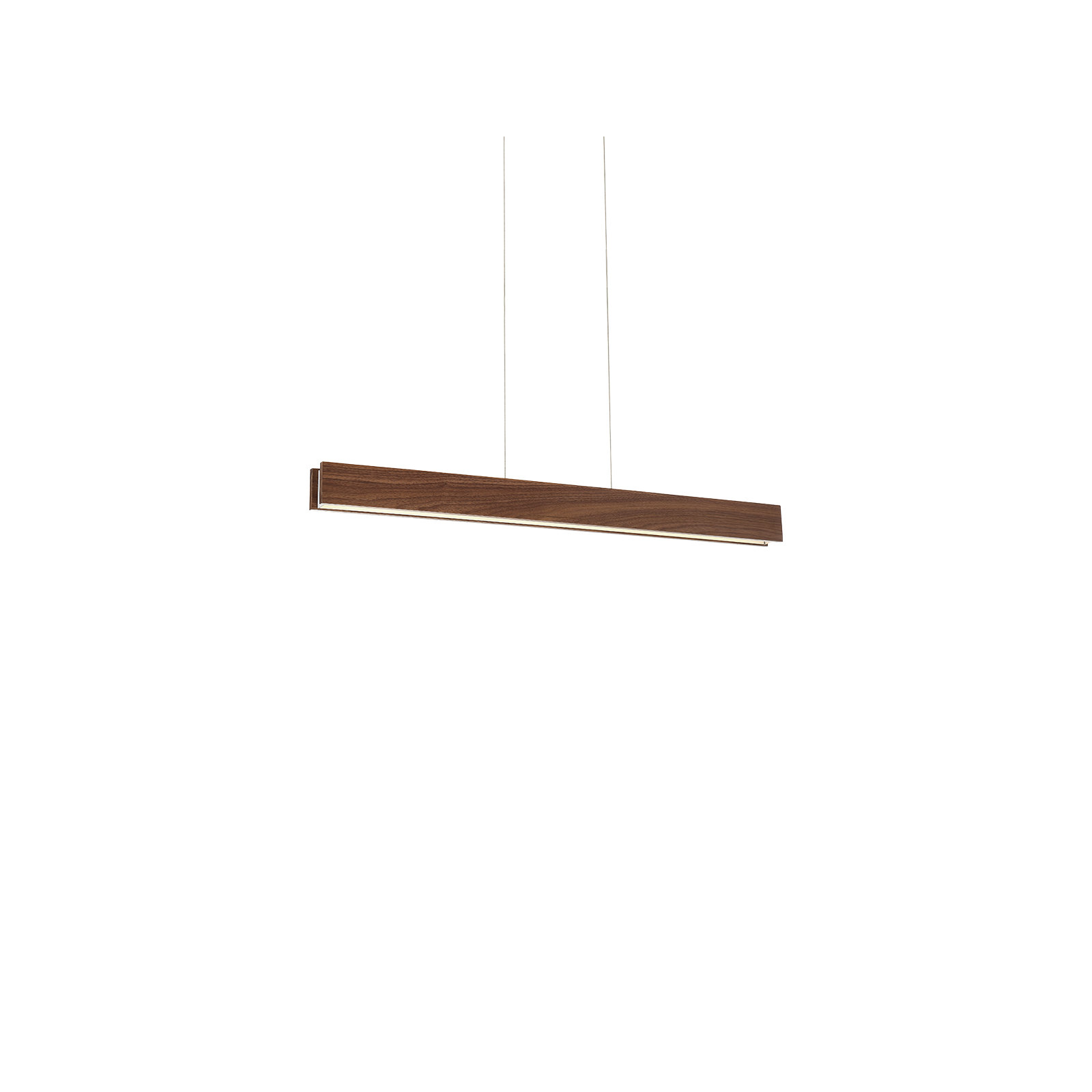 Drift Single Light Glass Dimmable LED Pendant, 3" H x 38" W x 2" D, Dark Walnut
