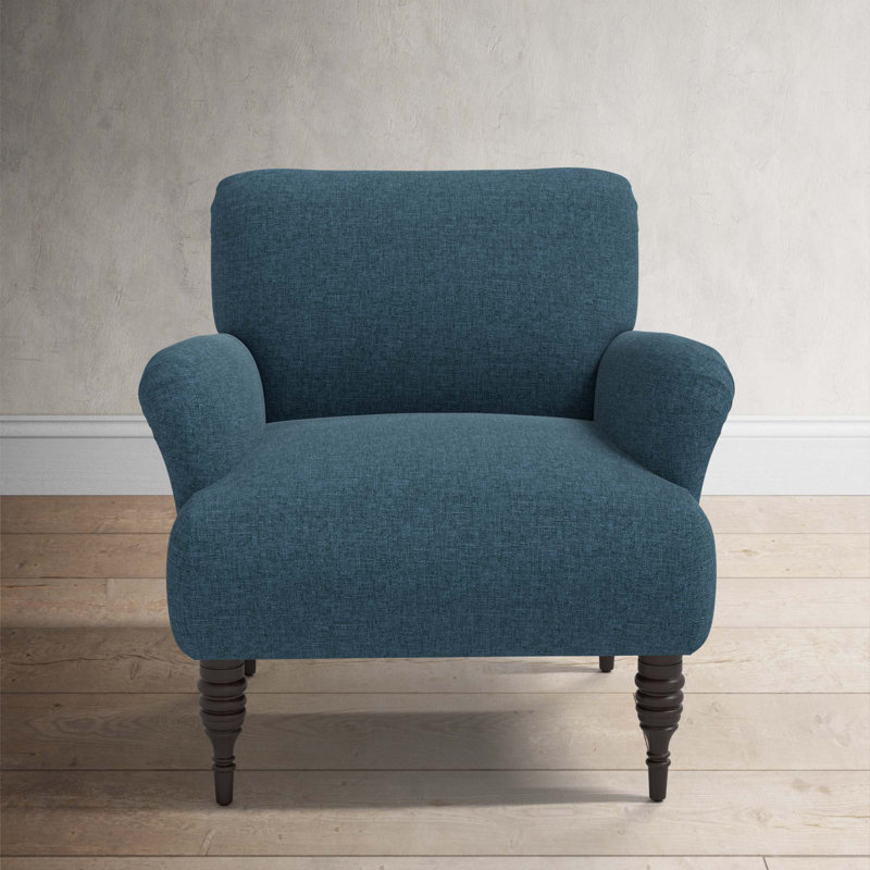 Allura Upholstered Armchair, Zuma Navy Textured Linen