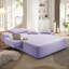 Chaise longue en velours côtelé luxueux avec 3 coussins-1752813515