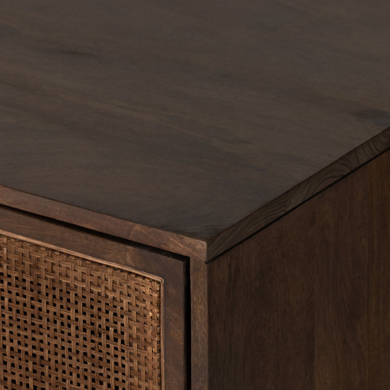 Carmel Solid Wood Accent Cabinet, Brown