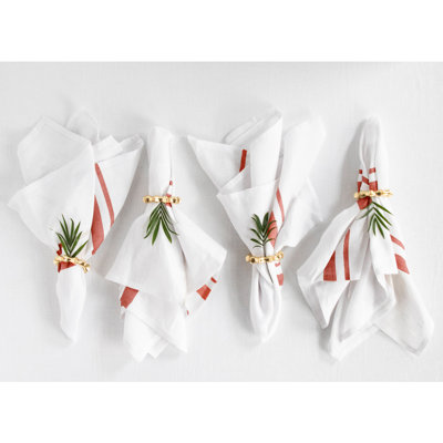 French Stripe - 100% Pure Linen Dinner Napkins
