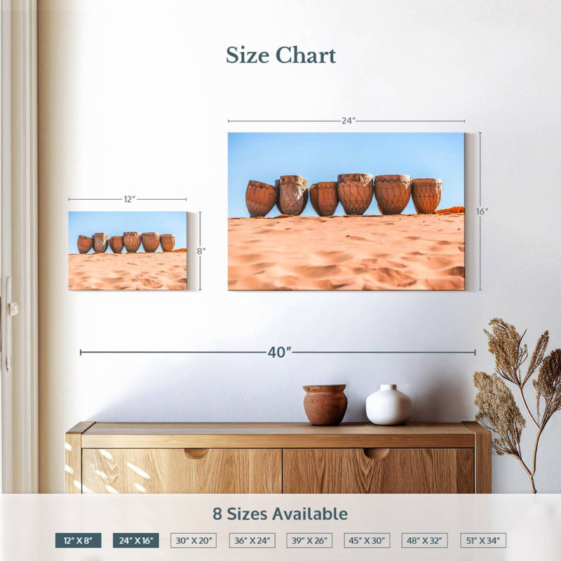 Abarca Desert Drums, 16" H x 24" W