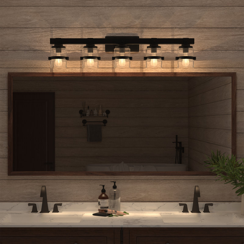 Éclairage de meuble-lavabo en métal à intensité variable Sugarcreek, 5