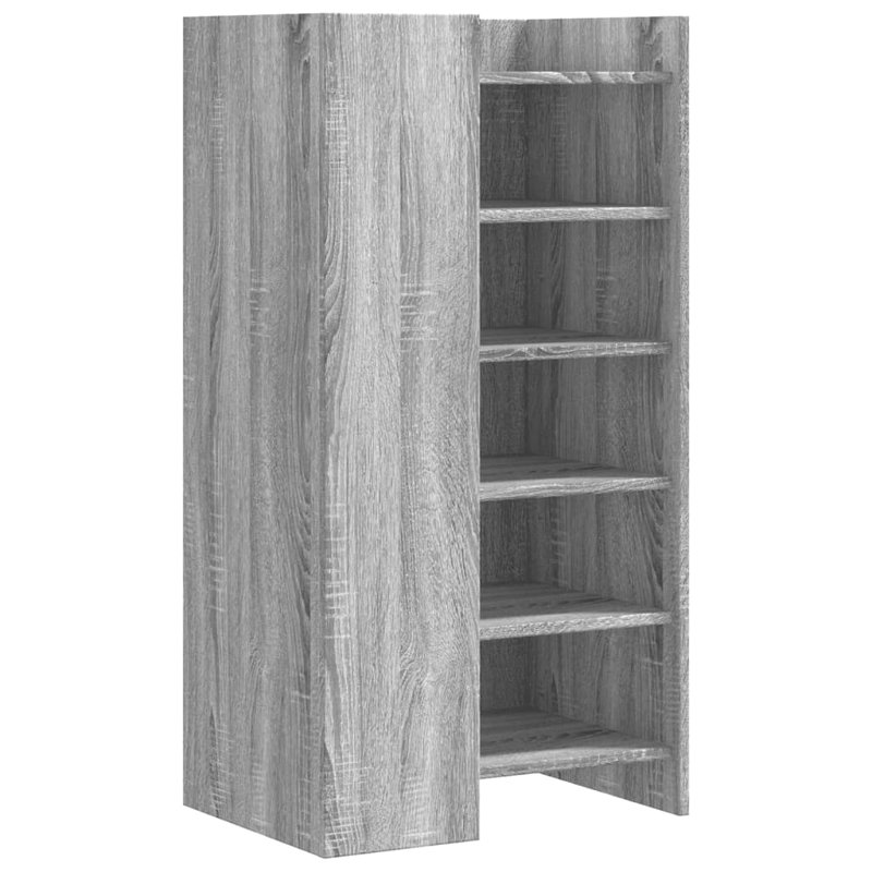 10 Pair Shoe Storage Cabinet, Grey Sonoma