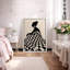 Art de femme géométrique minimaliste, images de salon, impression sur toile encadrée, impression numérique-126031076-126031074