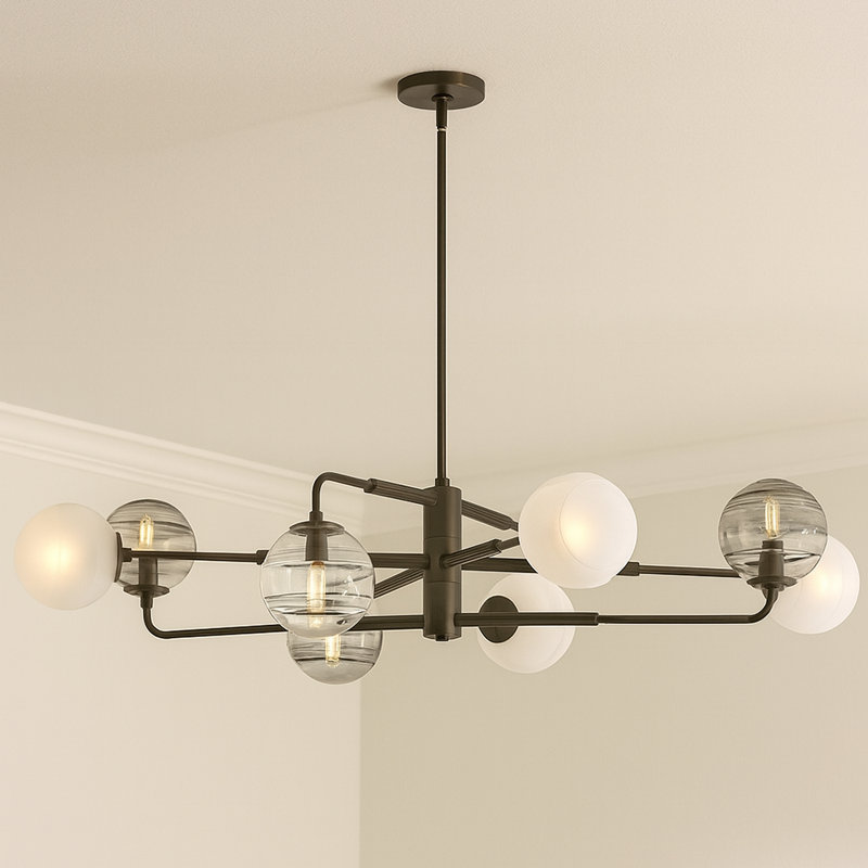 Oberon 8 - Light Chandelier, Black Oxide