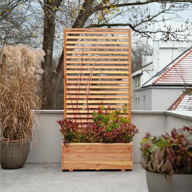 Wood Planter Box, 180cm H x 90cm W x 43cm D