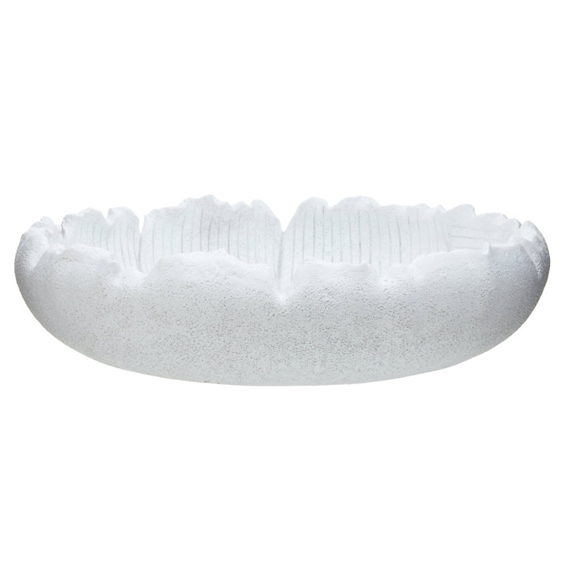 Broc Decorative Bowl, White, 10cm H x 34cm W x 34cm D