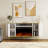 70"W Media Console TV Stand for TVs up to 78" with Electric Fireplace Included