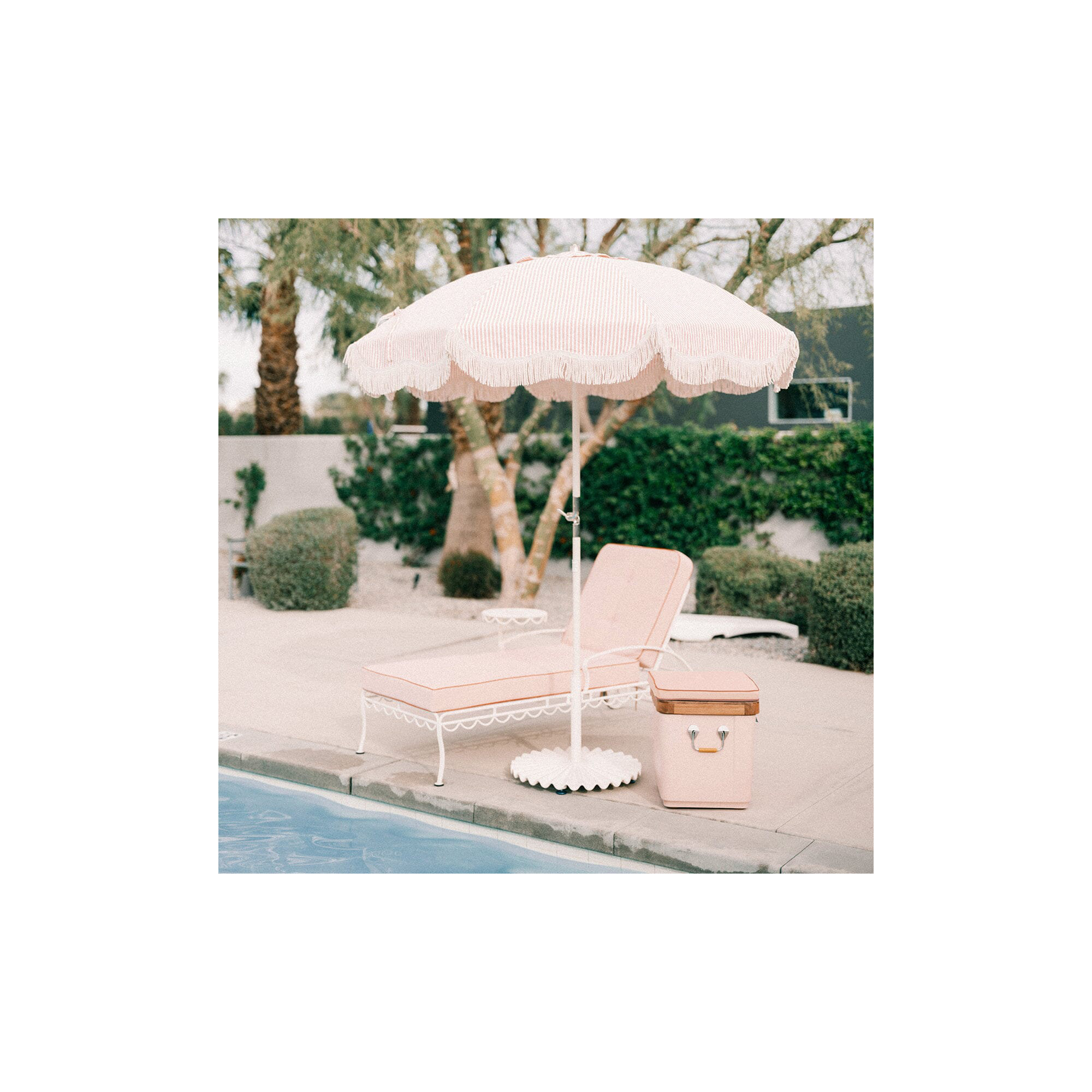 CLUB UMBRELLA - LAURENS STRIPE, Pink