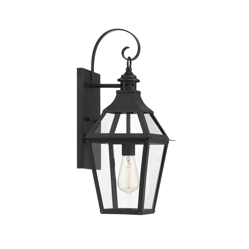 Jackson Black and Gold 22.4" Outdoor Wall Lantern