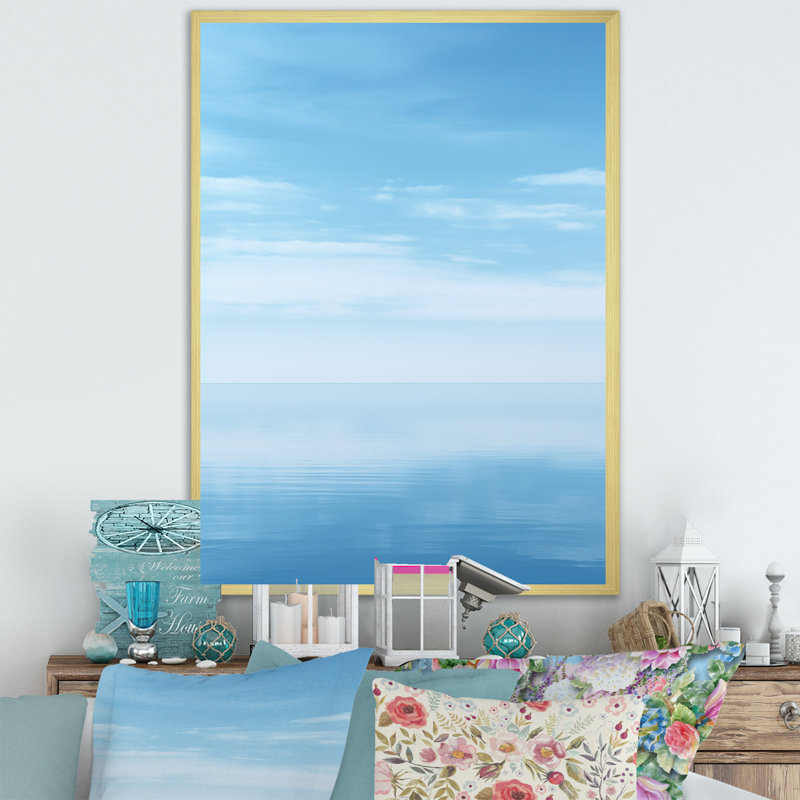 Océan Infinity Dreamscape IV sur toile, Cadre doré simple, H 20 po x l 12 po x P 1 po