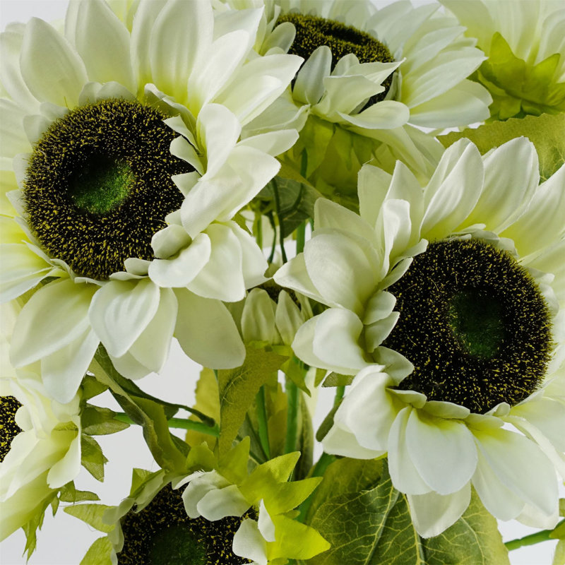 Plastic, Silk Artificial Arrangement, White