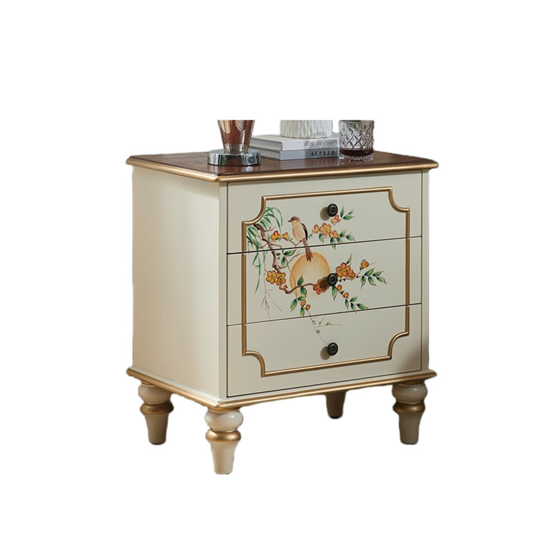 Hand-Painted Rustic 3-Drawer Accent Chest