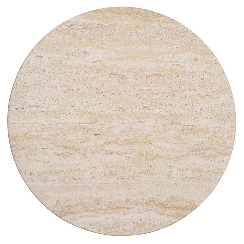 Aurielle Cylinder Accent Table, Travertine