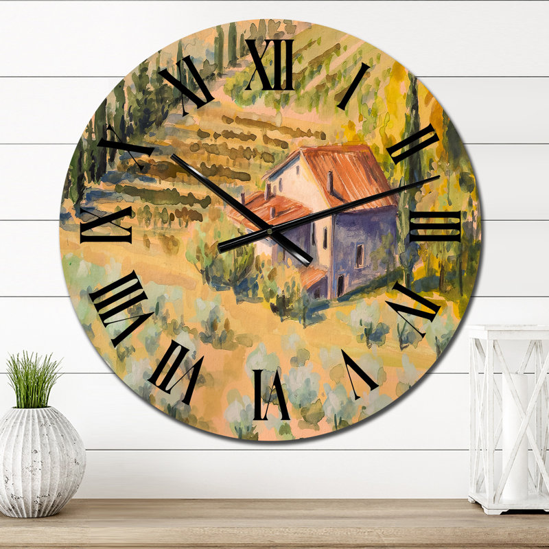 Maison de campagne en Toscane - horloge murale, Petit