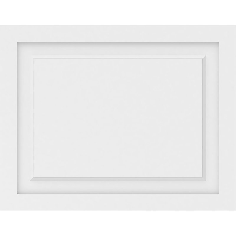 Panneau mural Harrison 3D en blanc, H 22 po x l 28 po x P 0,63 po