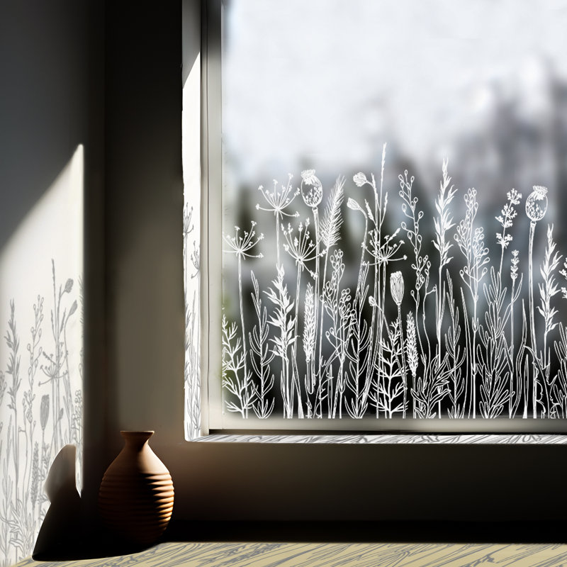 Pure White Grassland Window Decal