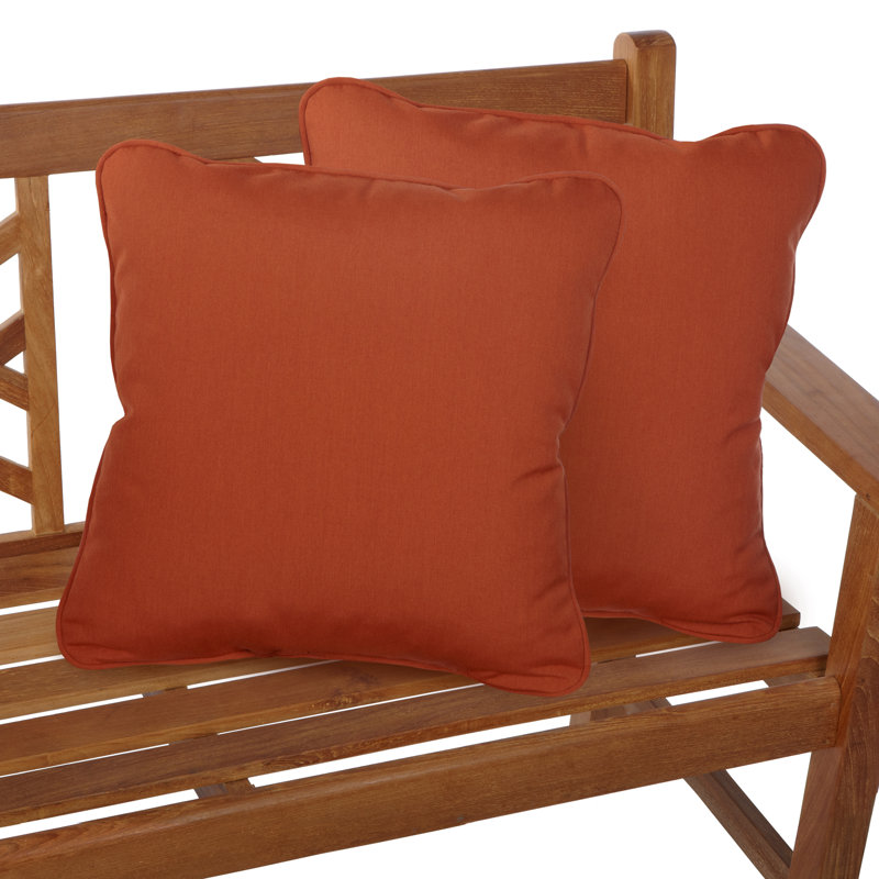 Outdoor Sunbrella Lumbar Pillow, 12"H x 24W", Red KE