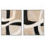 «Subline Strokes Duo», reproduction d'art encadrée, ensemble d'art abstrait bohème par Art Remedy, cadre blanc, 20 x 24-2055189530-2055189529