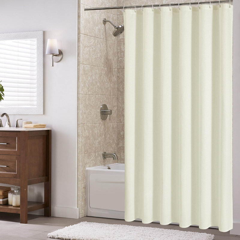 Rideau de douche Utopia Alley Waffle, Beige