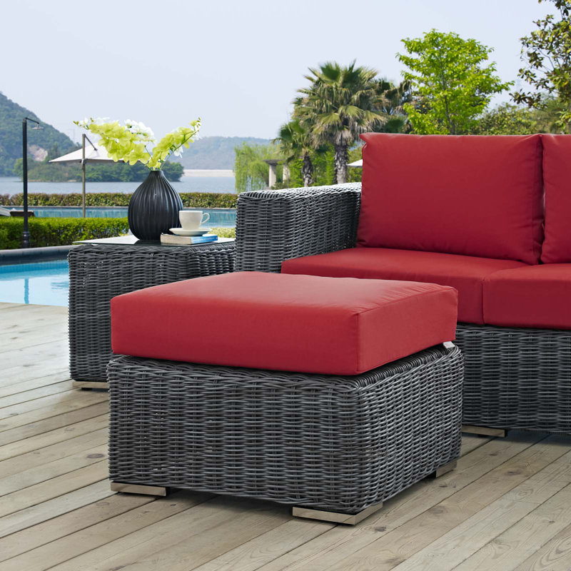 Repose-pieds d'extérieur Modway Modrest Invite, Rouge