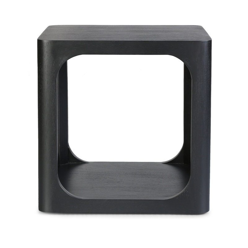 Sybil Solid Wood End Table, Black
