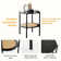 Round End Table with Rattan Storage Shelves