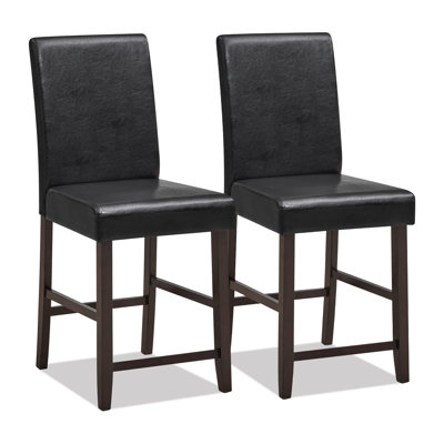 Allexus Bar Stool with Solid Wood Frame