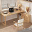 Bureau rectangulaire en bois massif avec 2 tiroirs Burlywood-297509729