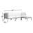 Modway Clearwater Outdoor Patio Teak Wood 4-Piece Sectional Sofa-1252114535