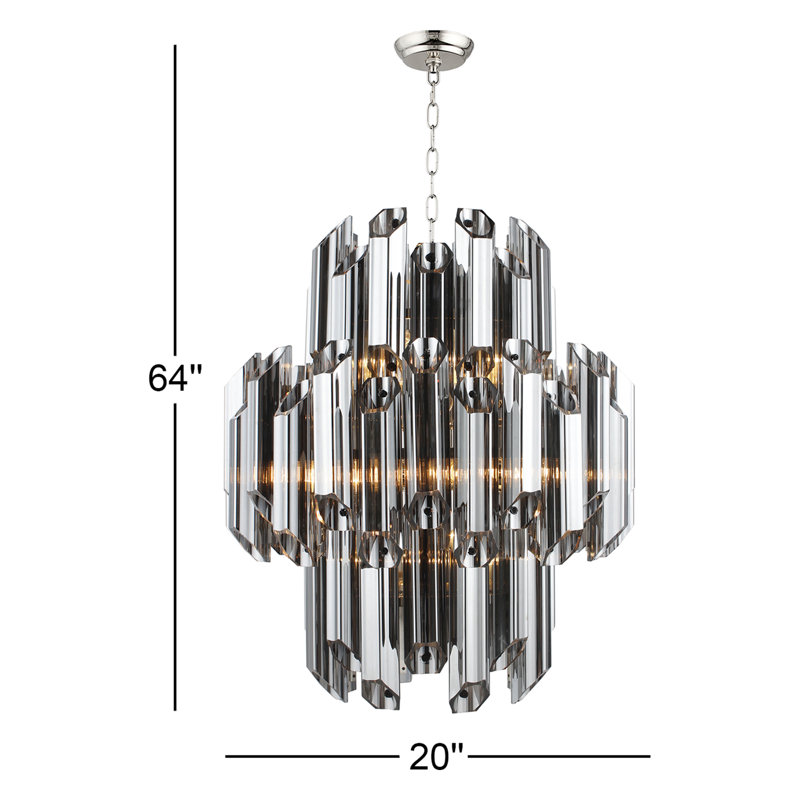 Ashburn 9 - Light Dimmable Geometric Chandelier