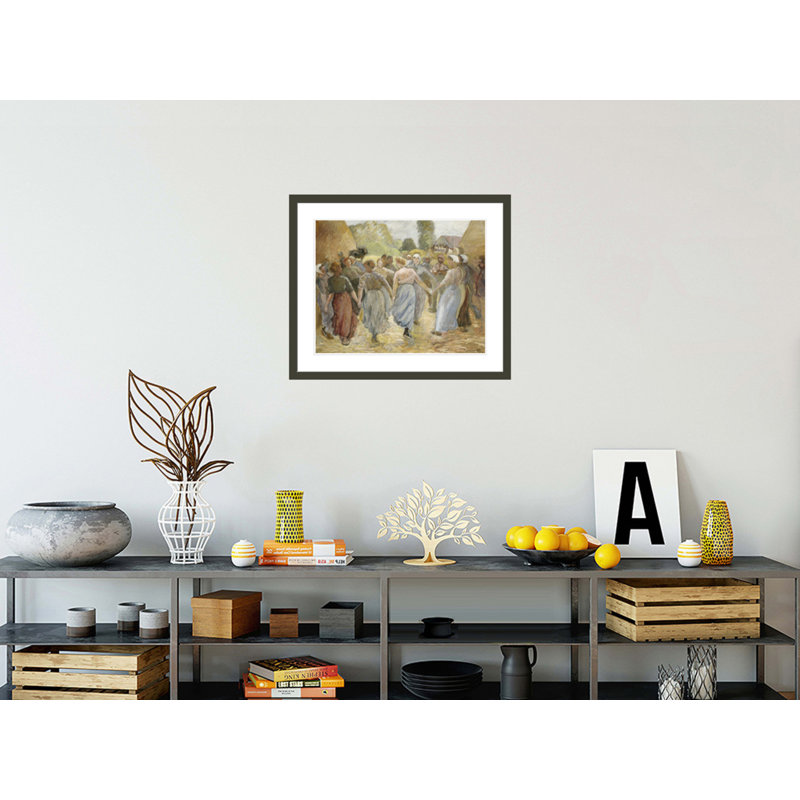 «The Circle» par Camille Pissarro, impression giclée sur cadre, H 23,5 po x l 28,15 po