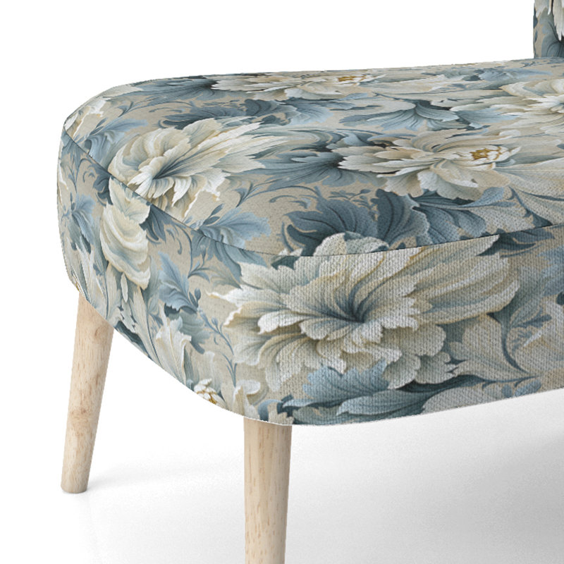 Chaise d'appoint Petal Symphony Blue Damask Harmony I - Velours