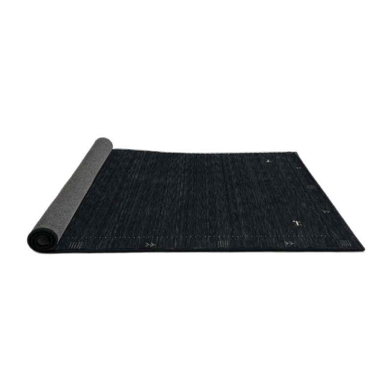Tapis contemporain noir, Carré 6 pi x 6 pi