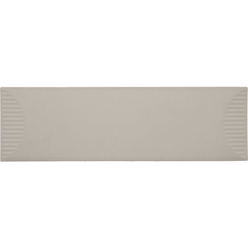 Stencil 4" x 12" Glazed Porcelain Half Moon Wall Tile (20 PC Per Carton) (5.81 SQFT Per Carton), Beige