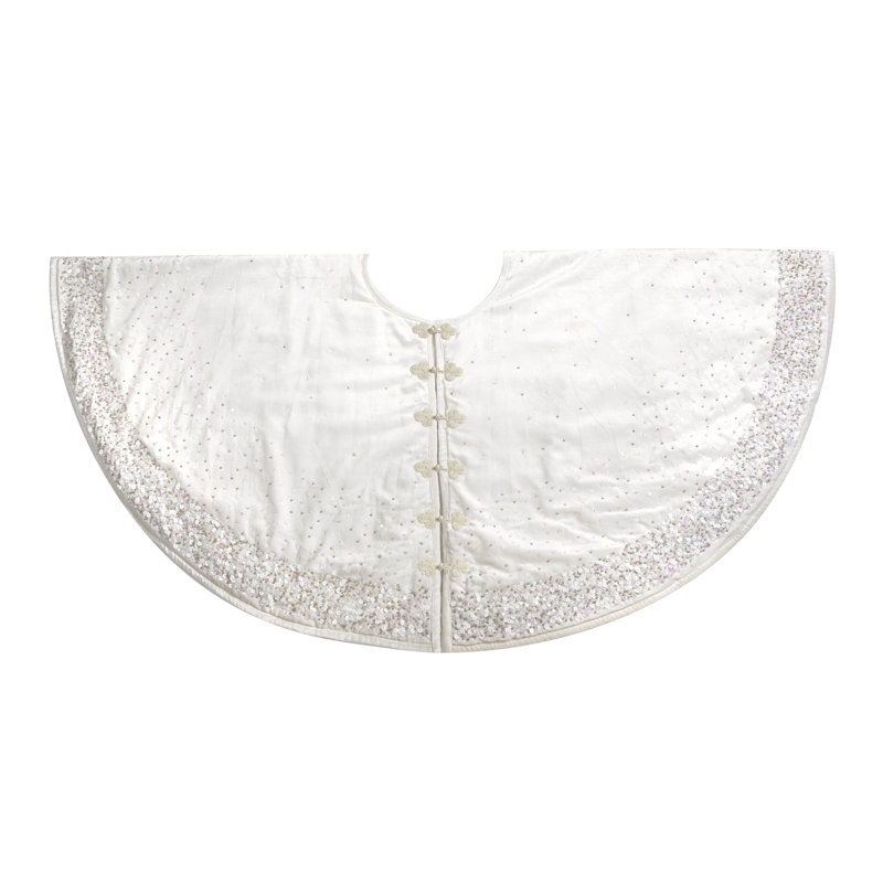 Handmade Christmas Tree Skirt in Velvet, 60" W