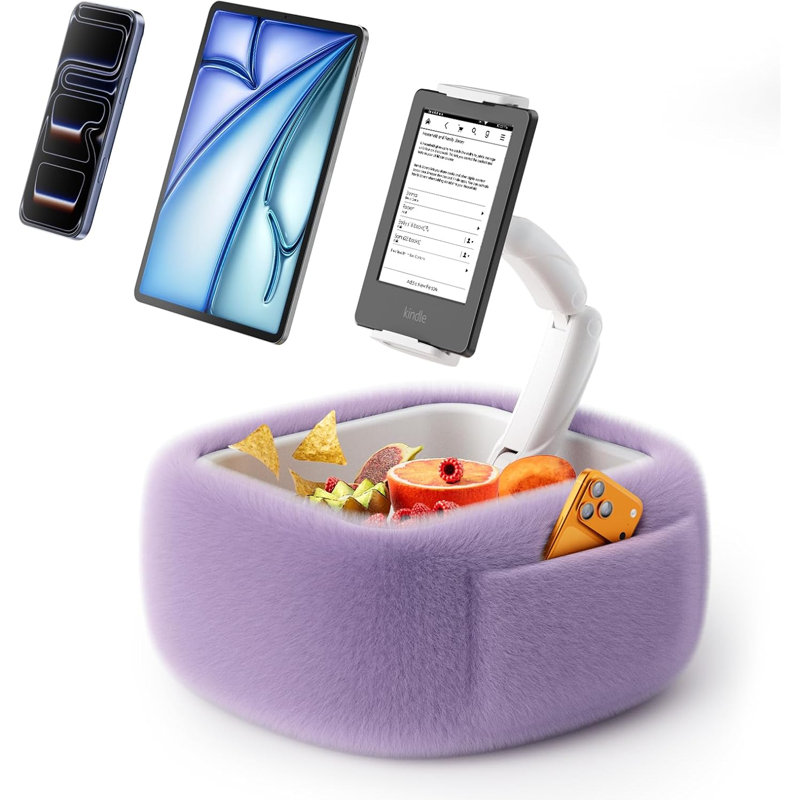 Support pour tablette, compatible avec l'iPad, Mauve, 9.5" H x 11.5" W x 11.5" D