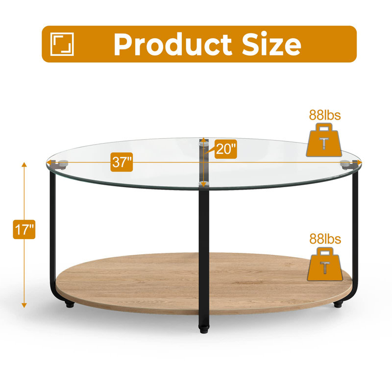 Table basse avec rangement Hanshaw