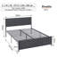 Single/Double Metal Platform Bed Frame With Upholstered Headboard And Footboard, No Box Spring Needed, Grey/Beige-271919932-275692834