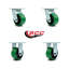 Ensemble de roulettes en poly 4 sur 4 en fonte avec roulements à rouleaux 2 pivotantes 2 rigides | SCC-30CS420-PUR-2-R420-2-88883907
