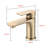 Brushed Gold Wall Mounted Bathroom Lavatory Mixer - Modern Design, Brass, Ceramic Valve, Single Handle, Hot And Cold Switch Available Basin Valve Finish, Solid Mount, Feature-121628057