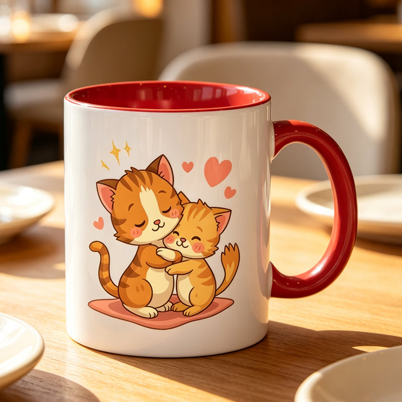 Ceramic Coffee Mug, Red